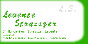 levente strasszer business card